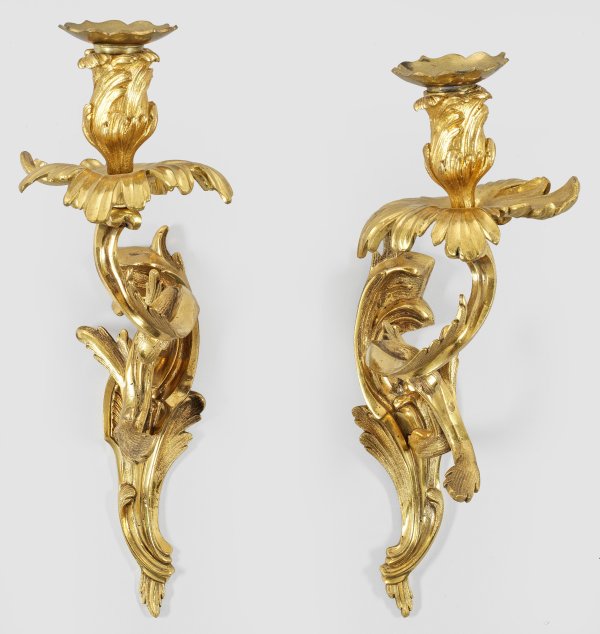 Paar Rokoko-Wandleuchter