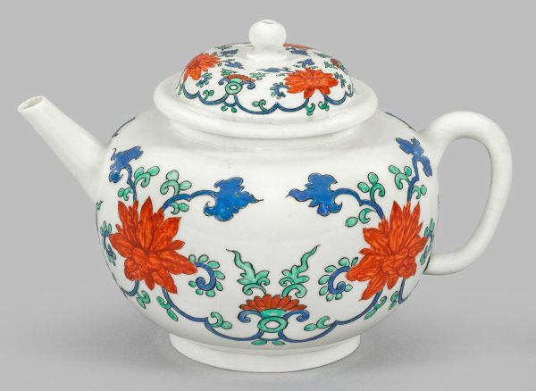 Seltene frühe Meissen Böttgerporzellan-Teekanne