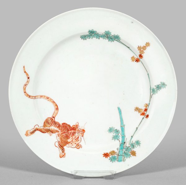 Seltener Meissen Teller mit Dekor Roter Löwe aus der