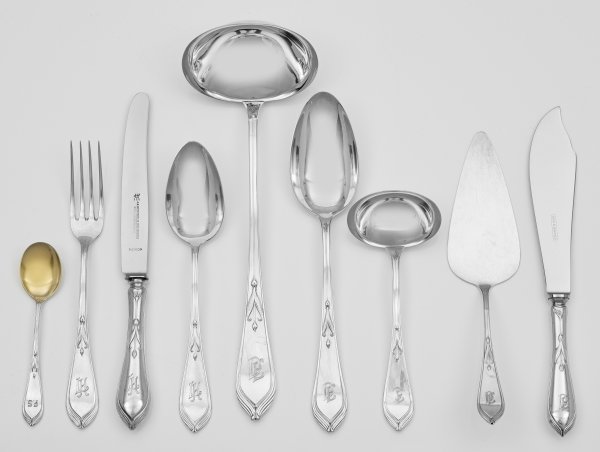 Umfangreiches Jugendstil-Speisebesteck