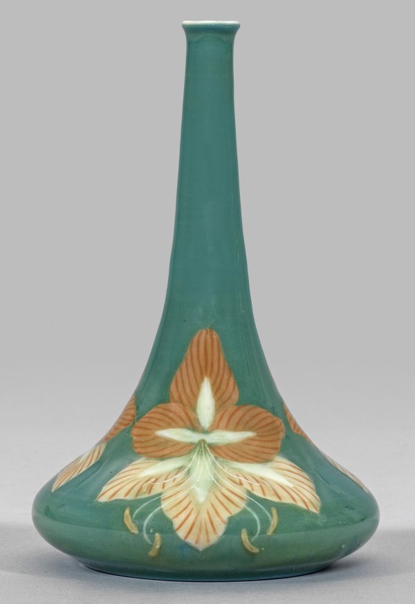 Seltene Meissen Jugendstil-Vase mit Pâte-sur-Pâte-Malerei