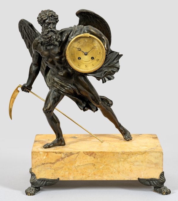 Große Figurenpendule Chronos