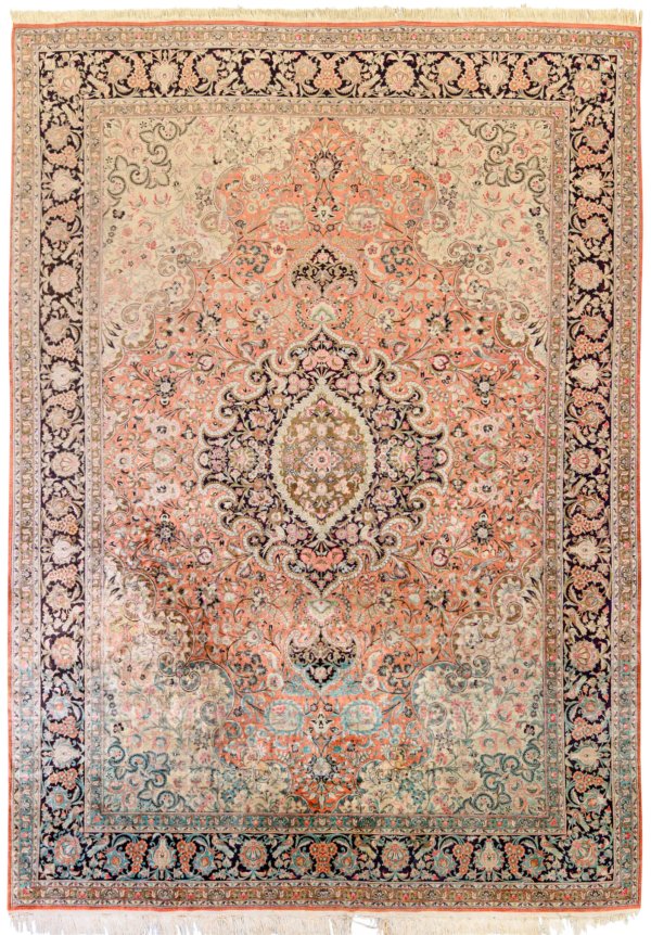 Großer Ghom-Seidenteppich