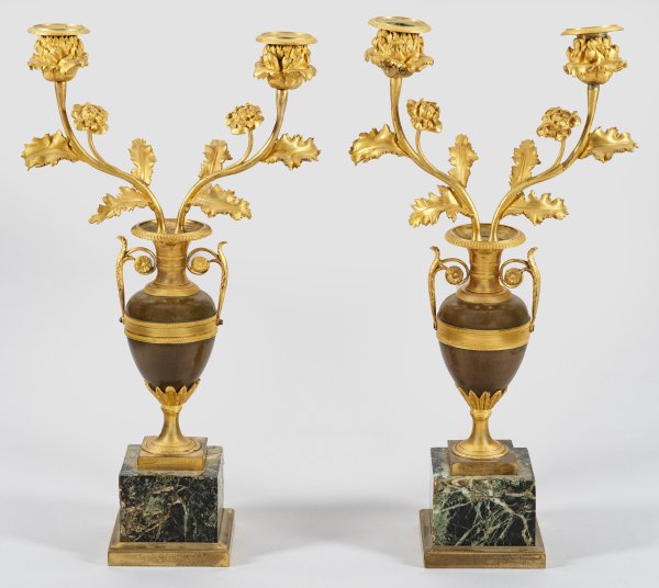 Paar Empire-Girandolen