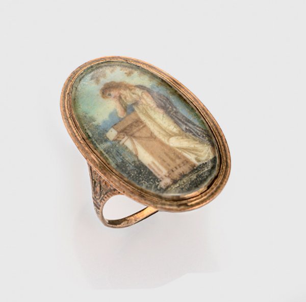 Georgianischer Memorialring, England um 1770