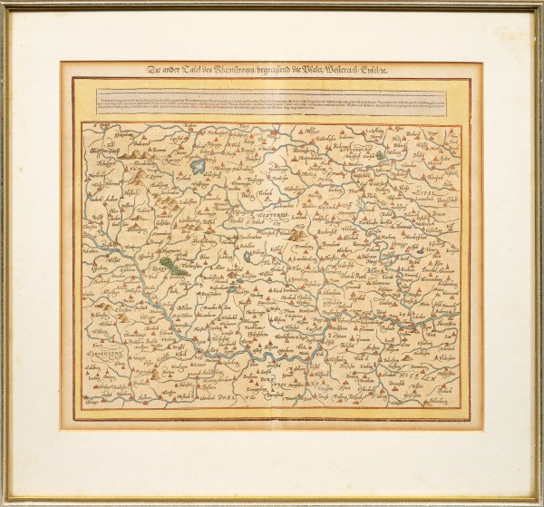 Karte des Rheinlaufs