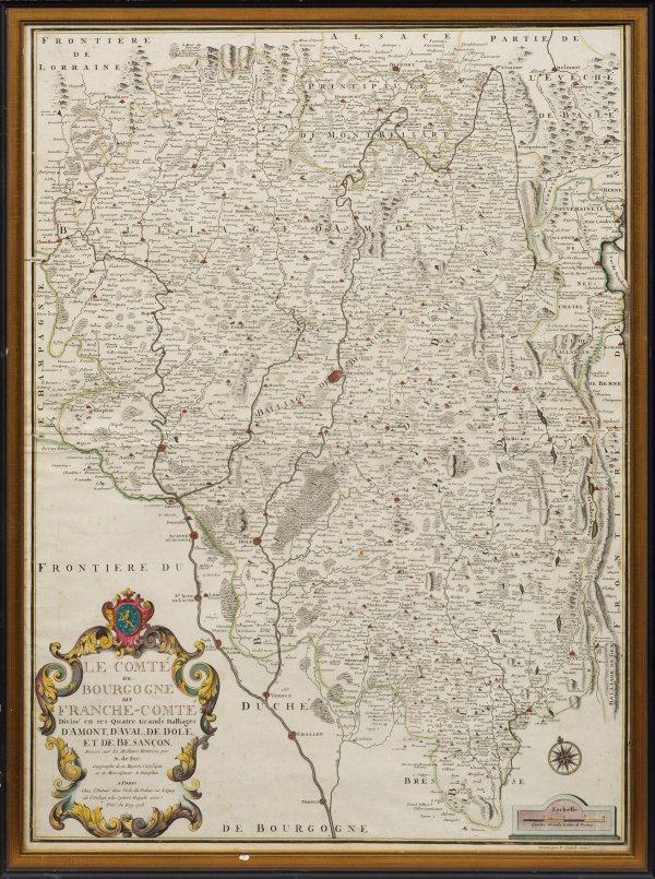 Karte der Grafschaft Burgund