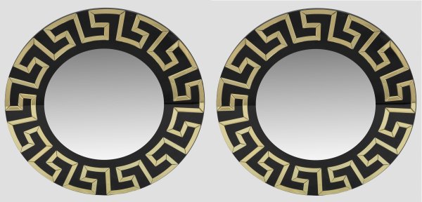 Paar Wandspiegel im Stil von Versace