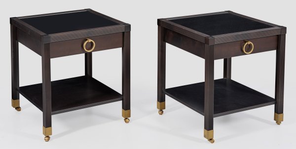 Paar Beistelltische Chariot von John Hutton