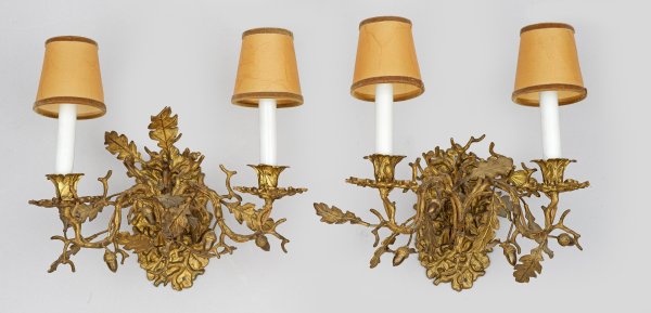 Paar dekorative Wandlampen