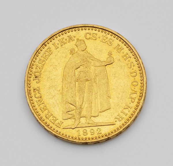 Goldmünze Ungarn, 20 Kronen, Franz Joseph I., 1892