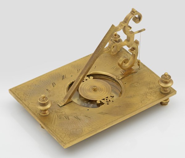 Horizontale Sonnenuhr mit Kompass