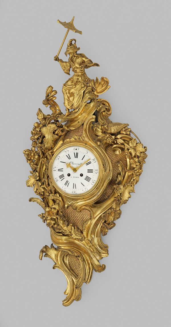 Große höfische Louis-XV-Carteluhr