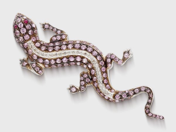 Charmante Eidechsen-Brosche