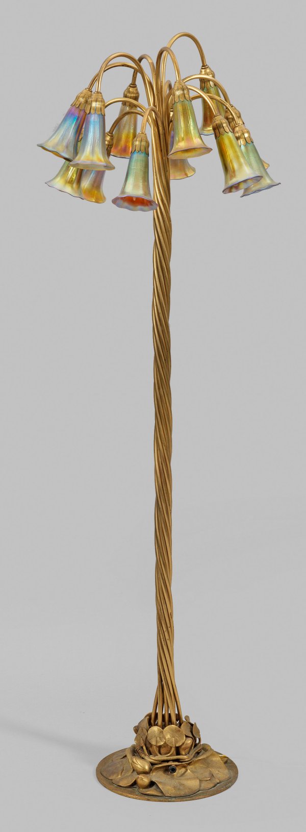 Bedeutende Bodenlampe Pond Lily von Louis Comfort Tiffany