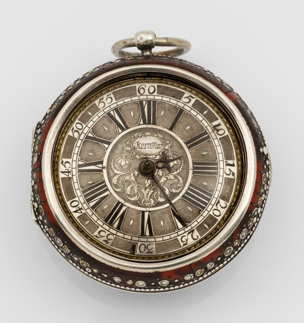 Friedberger Doppelgehäuse-Spindeltaschenuhr