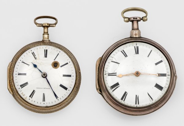 Zwei Spindeltaschenuhren