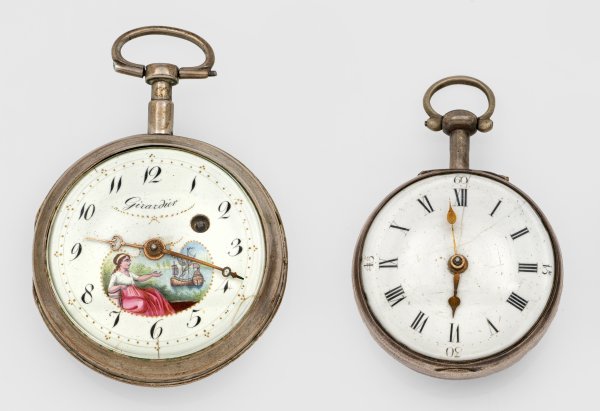 Zwei Spindeltaschenuhren