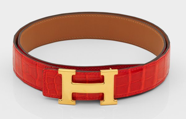 Luxuriöser Krokodilleder-Gürtel von HERMÈS