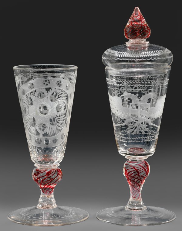 Barocker Deckelpokal und Barockpokal