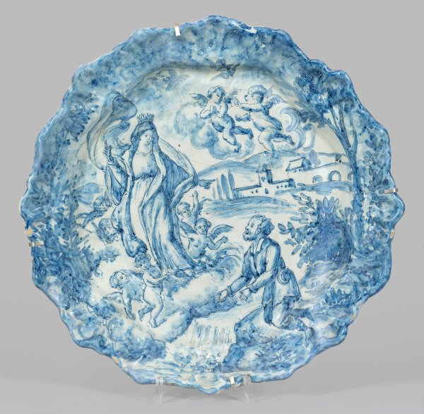 Große Majolika-Prunkplatte