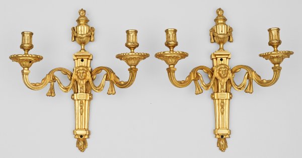 Paar Louis XVI-Wandappliken