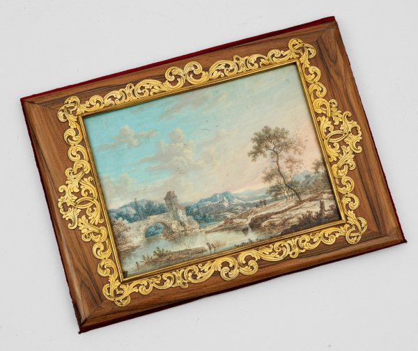 Mappe mit Landschaftsgemälde