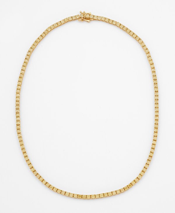 Hochfeines Fancy Brillant-Rivière-Collier